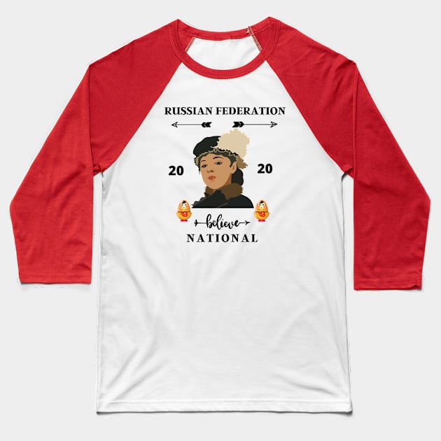 Russia 2020 Baseball T-Shirt by Grishman4u